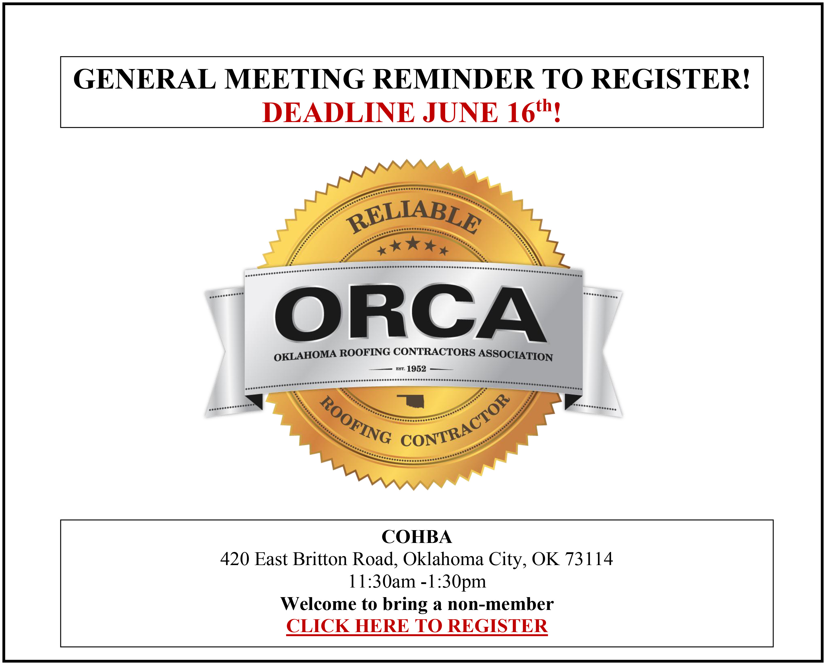 General Meeting Reminder Flier